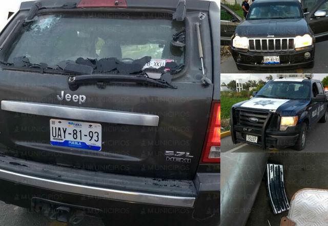 Desde camioneta blindada disparan a PF en la Puebla-Tehuacán