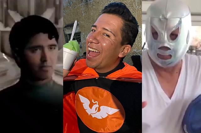 Sufren poblanos campañas entre superhéroes y luchadores