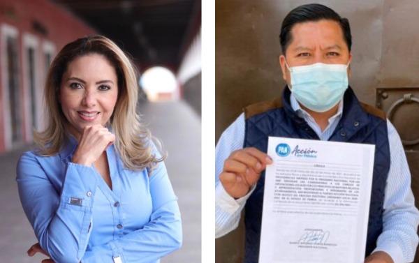 Paola Angón y Filomeno Sarmiento, candidatos del PAN para Cholula y Cuautlancingo