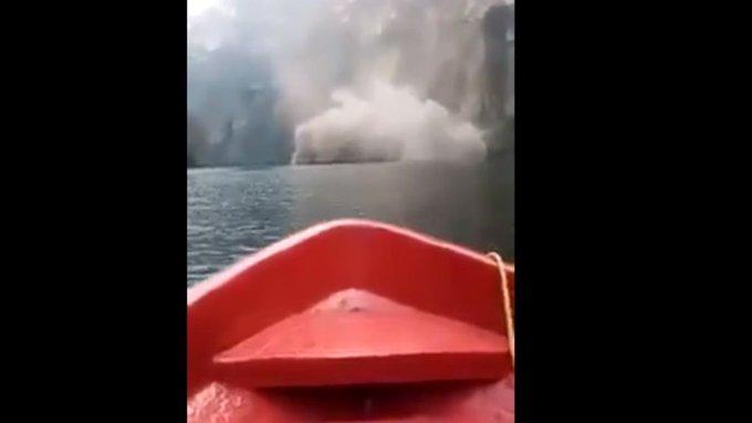 VIDEO Graban turistas desprendimiento en el Cañón del Sumidero