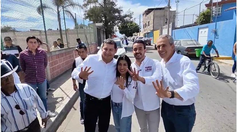 Armenta y Chedraui se reúnen con morenistas de la junta auxiliar de San Francisco Totimehuacan