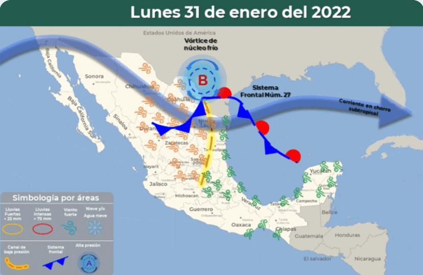 Frente frío 27 provocará fuertes fríos durante las madrugadas en Puebla