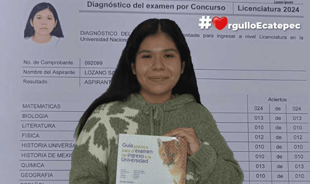 Mariana Yalí, la joven que obtuvo el puntaje perfecto en el examen de la UNAM