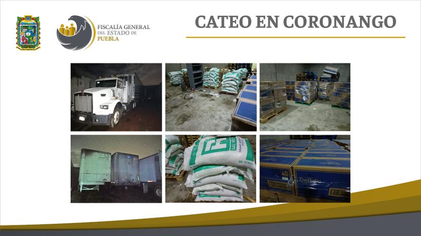 Fiscalía cateó en Coronango inmueble con mercancía robada