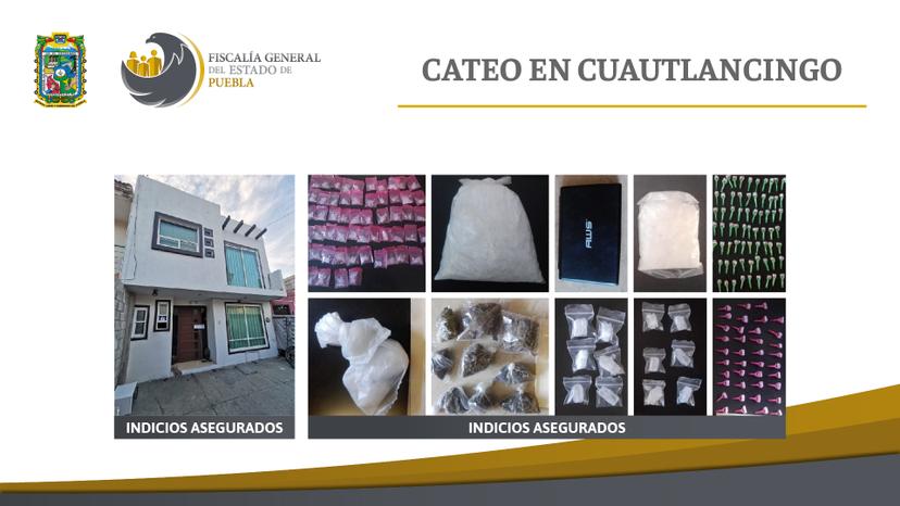 Catean inmuebles en Cuautlancingo y aseguran 1,200 dosis de droga