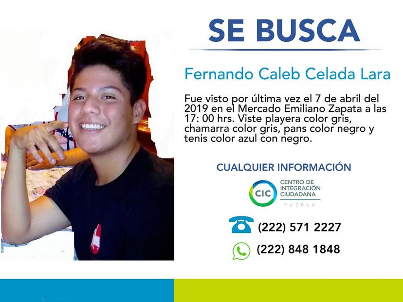 Su familia pide ayuda para localizar a Fernando Caleb