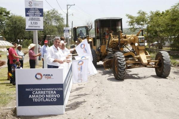 Con 16.3 mdp, arranca pavimentación de carretera en Teotlalco