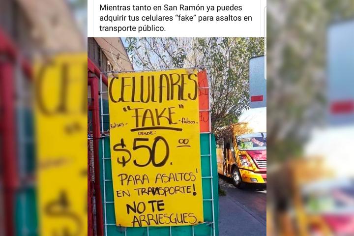 Celulares fake para asaltos en el transporte público