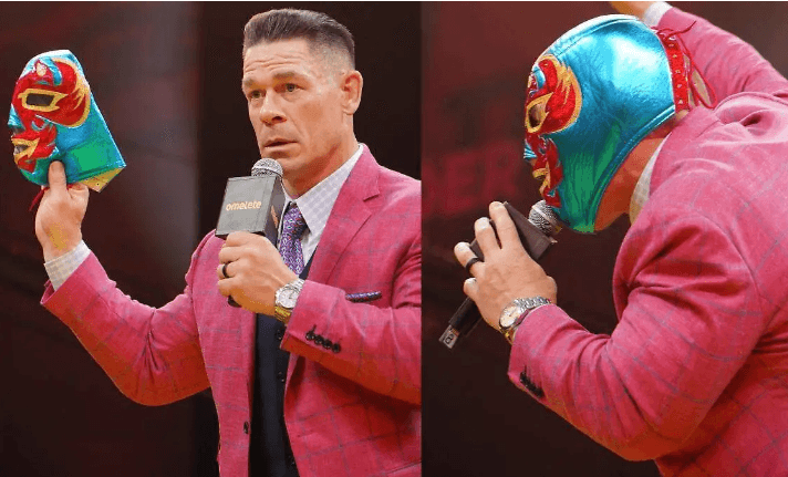 ¡Qué locura, Jhon Cena con máscara de luchador mexicano!