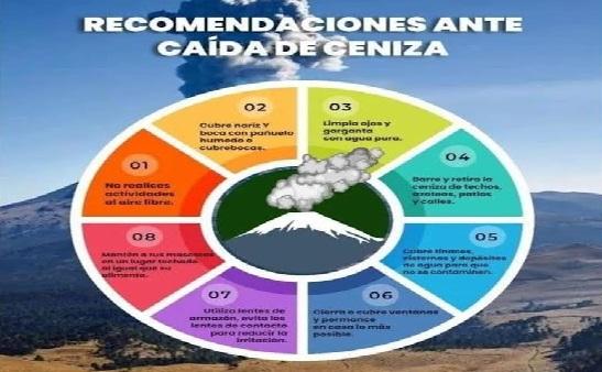 Ante la caída de ceniza en Atlixco, sigue estas recomendaciones