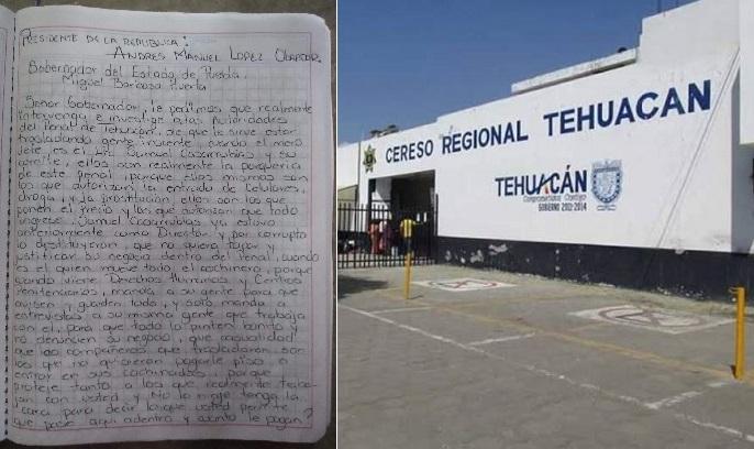 Internos piden investigaciones contra directivos del Cereso de Tehuacán