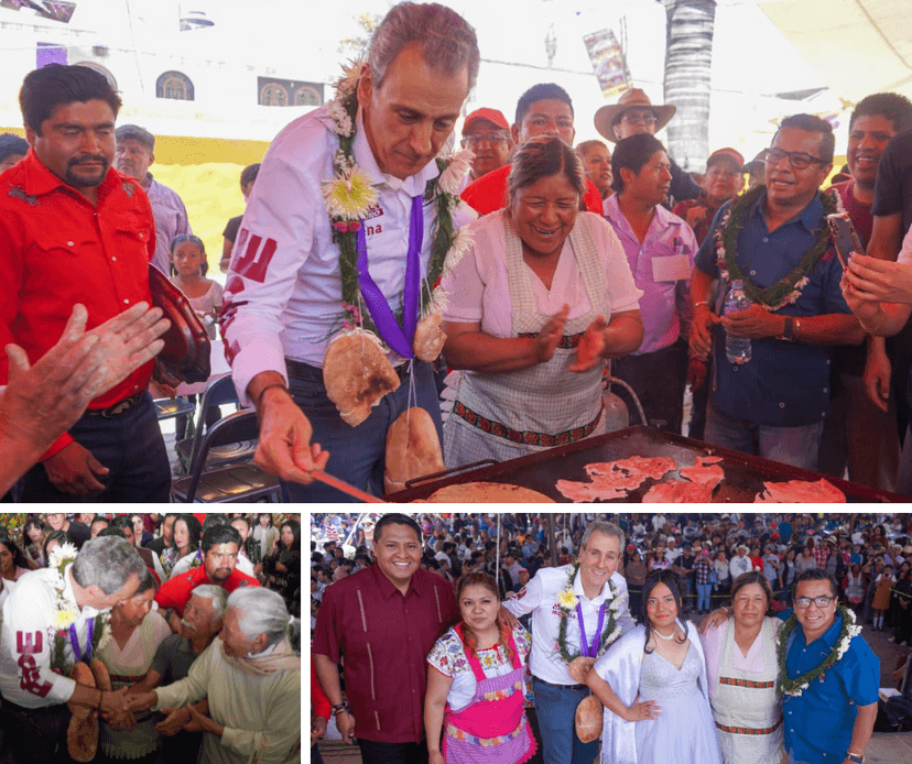 Arropan a José Chedraui en la Feria de la Memela