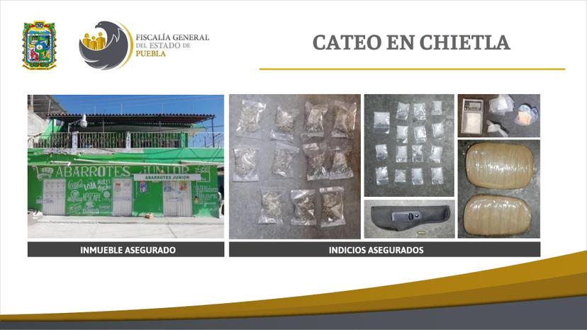 Cae mujer con narcotiendita en Chietla; vendía cristal, marihuana y cocaína