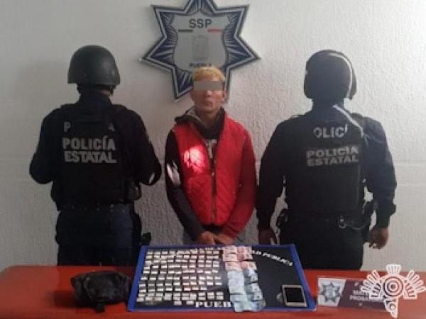 Detienen en Puebla a El Chiquito con 100 dosis de cocaína y cristal