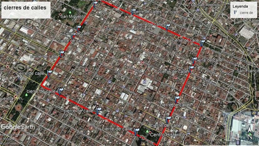 Anuncian cierre de calles del Centro Histórico de Puebla al tránsito vehicular