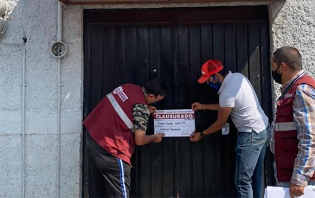 Por violar contingencia clausuran Club Richards Billar en Texmelucan