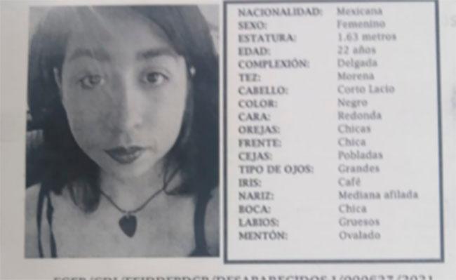 Constanza de 22 años desapareció en San Manuel