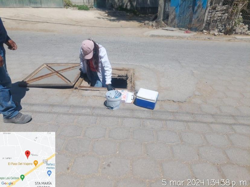 Detecta Salud 12 viviendas afectadas por agua contaminada en Coapan