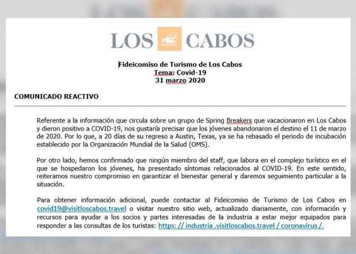 Dan positivo a coronavirus 28 spring breakers tras regresar de México