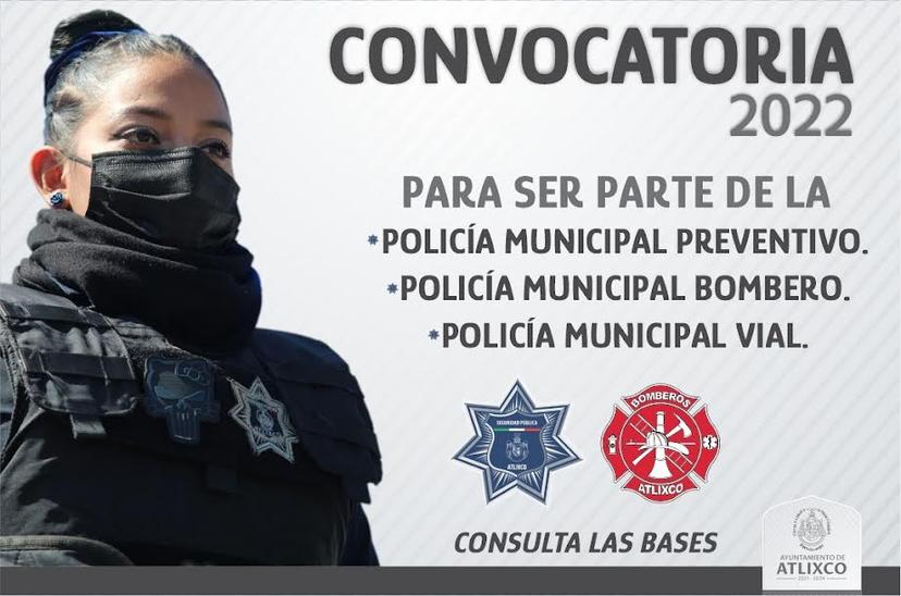 Lanza Atlixco convocatoria para crecer Fuerzas de Seguridad