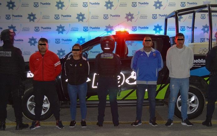 Capturan en Puebla a El Crazy y 3 de su banda con drogas y arma