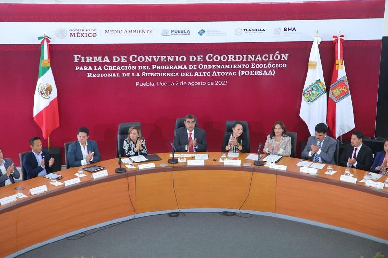 Firman Puebla y Tlaxcala convenio de Ordenamiento Ecológico del Atoyac