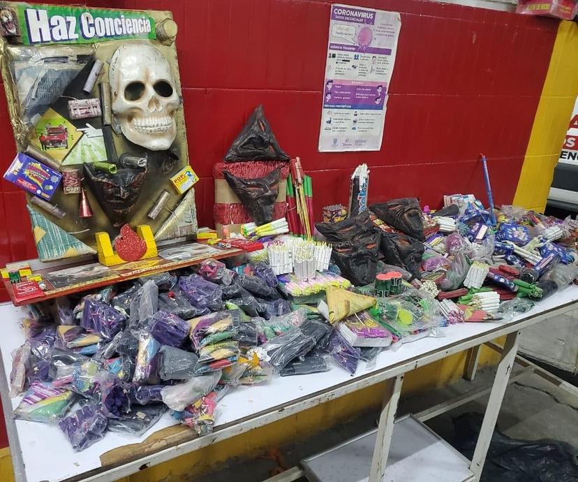 Decomisan 220 kilogramos de pirotecnia en Tehuacán
