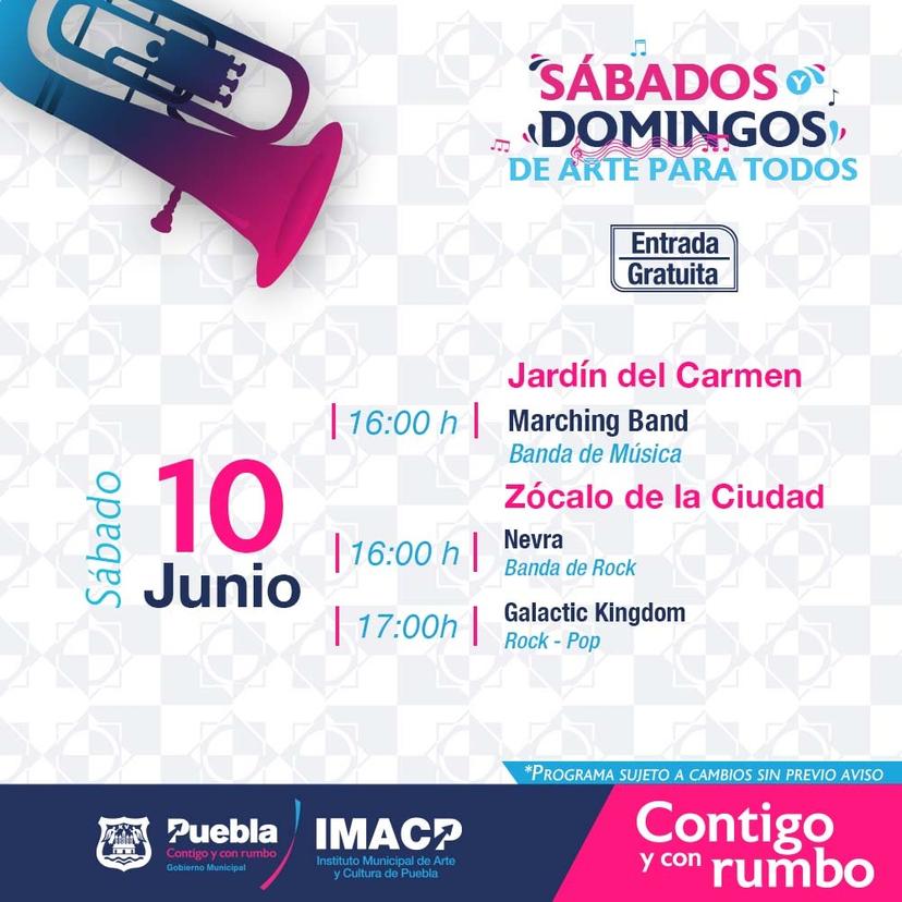 IMACP invita a disfrutar este fin de semana con danza, música y talleres 