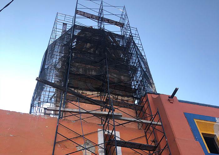 Tras 2 años del 19S, intervienen cúpula de iglesia de Atlixco