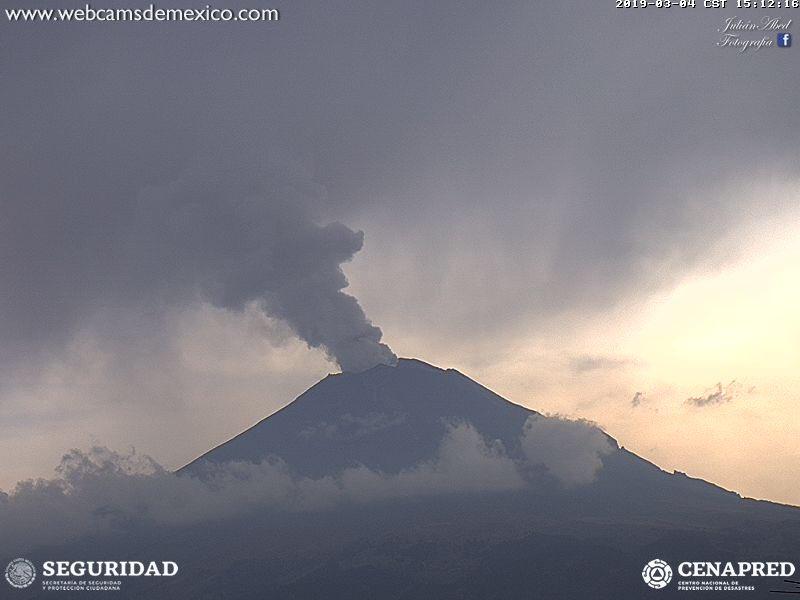 EN VIVO Emisión continua de ceniza del Popocatépetl