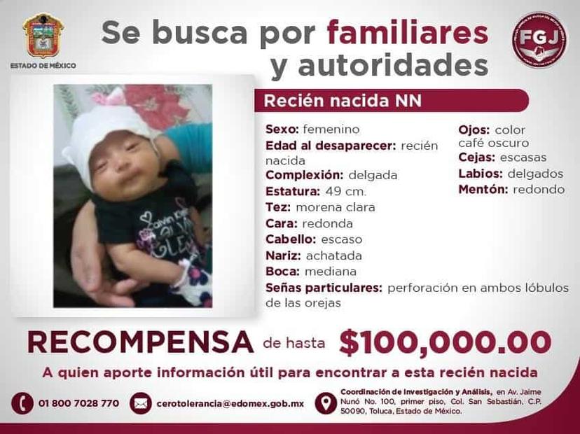 Alerta Amber por robo de bebé en registro civil