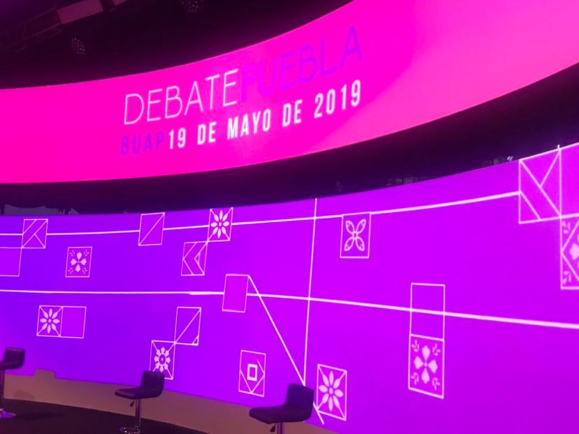 Así luce el escenario del debate entre los candidatos a la gubernatura