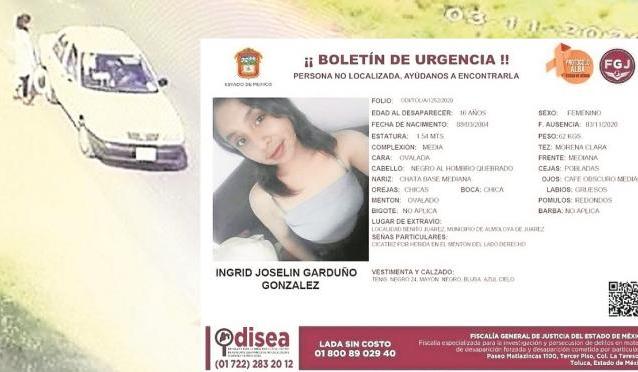 Ingrid de 16 años fue a recoger beca, tomó un taxi y ya no regresó a su casa