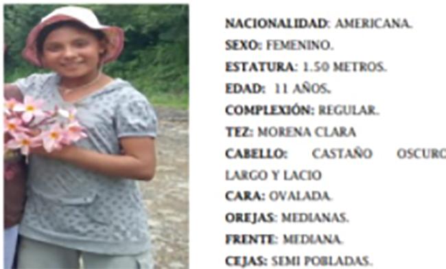 Jasmine de 11 años desapareció en Santa Catarina en Puebla