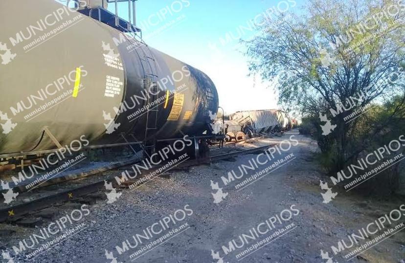 Se descarrila tren con químico en Tlacotepec y evacúan a habitantes