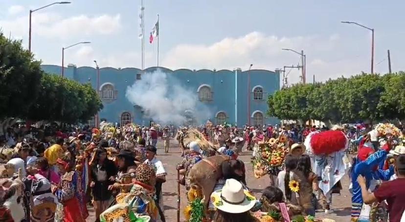 Texmelucan: Con danza y mosquetones conmemoran la Batalla del 5 mayo