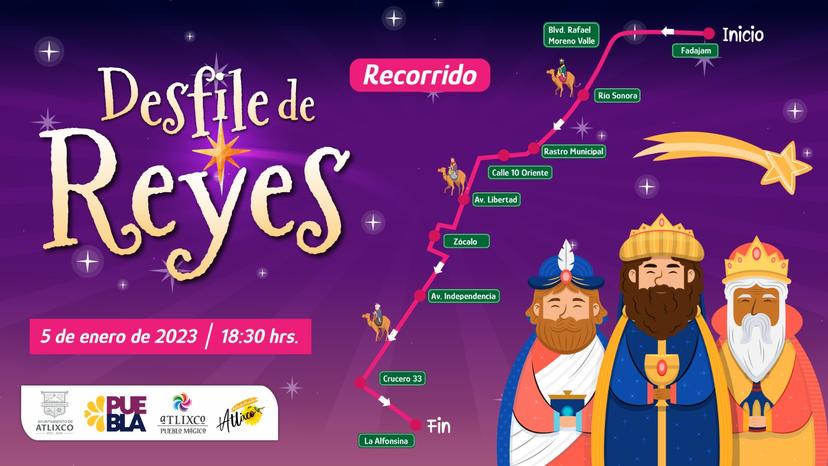 Celebra la llegada del Año Nuevo en Atlixco y espera a Los Reyes Magos