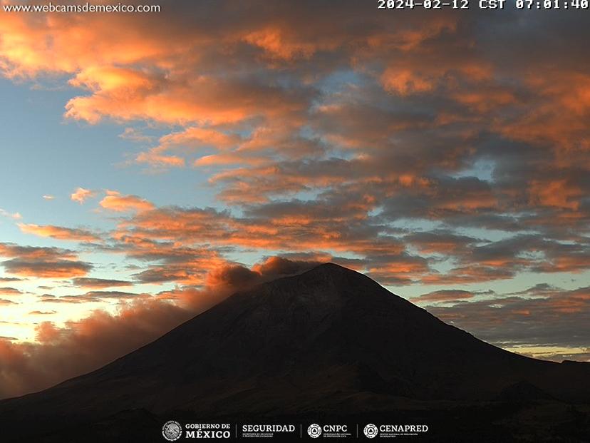 Popocatépetl registra 1087 minutos de tremor y 29 exhalaciones