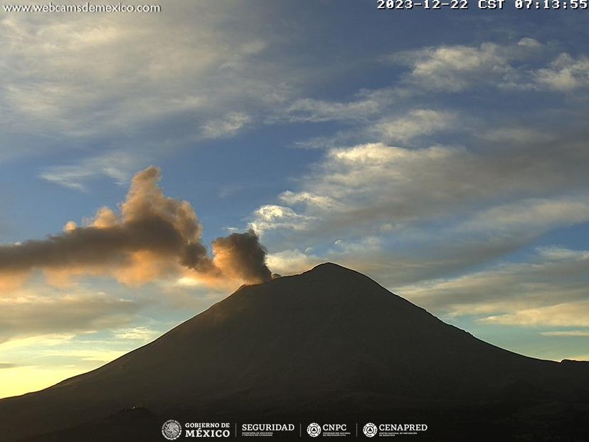 Popocatépetl registra 69 exhalaciones y 227 minutos de tremor