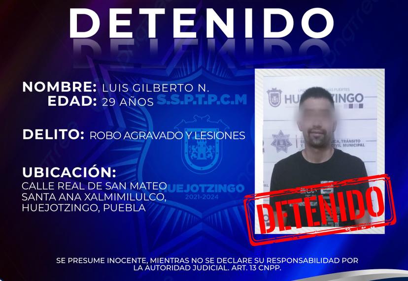 Ellos son los tres detenidos en Huejotzingo tras robo en Chiautzingo