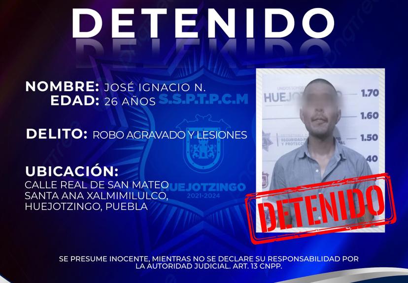 Ellos son los tres detenidos en Huejotzingo tras robo en Chiautzingo