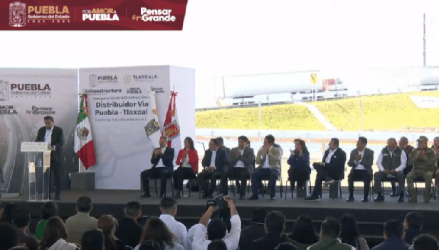 EN VIVO Inauguran distribuidor Puebla-Tlaxcala con inversión de 159 mdp