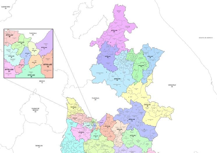 Detalla INE municipios y cabeceras del nuevo mapa electoral poblano