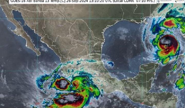 Huracanes John y Helene provocarán lluvias intensas en Puebla