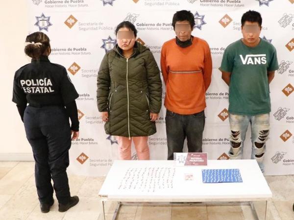 En Puebla capital capturan a tres distribuidores de droga con 200 dosis