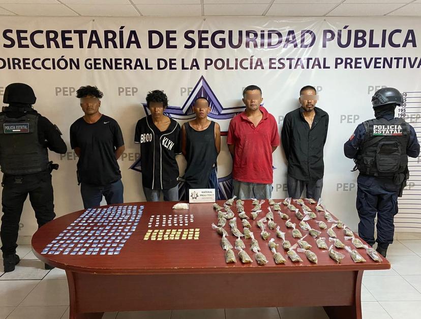 Capturan a integrantes de Los Rojos con 400 dosis de droga