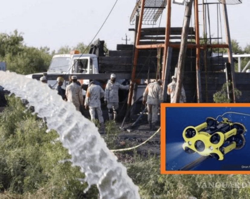 Dron submarino para rescatar a mineros en Coahuila