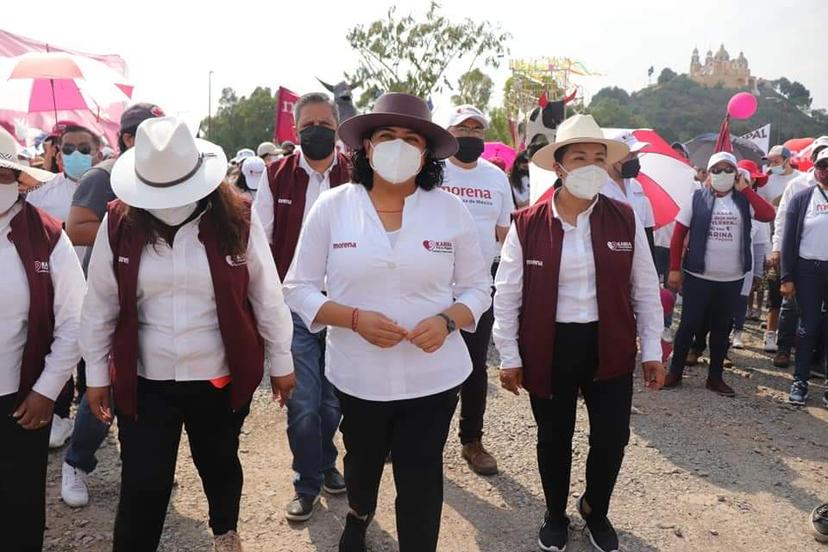 En recta final de campaña, cientos acompañan a Karina Pérez Popoca