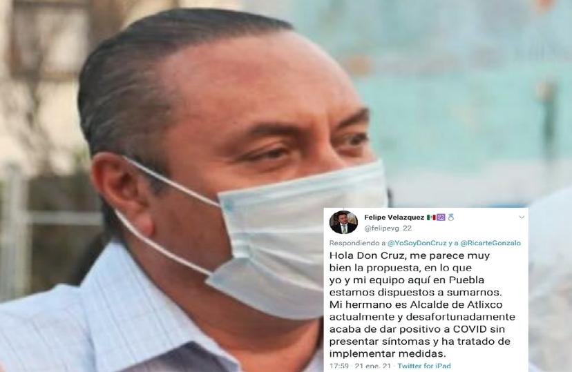 Hermano del edil de Atlixco confirmó que el panista dio positivo a covid19