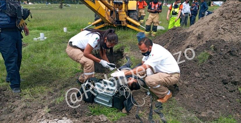 Terminó sepultado mientras excavaba en el panteón de Totimehuacán